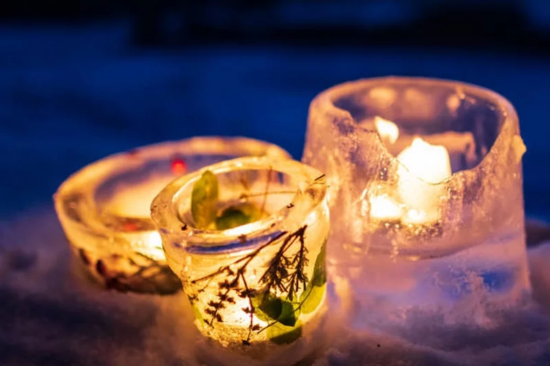 Eislichter basteln Anleitung Bastelideen