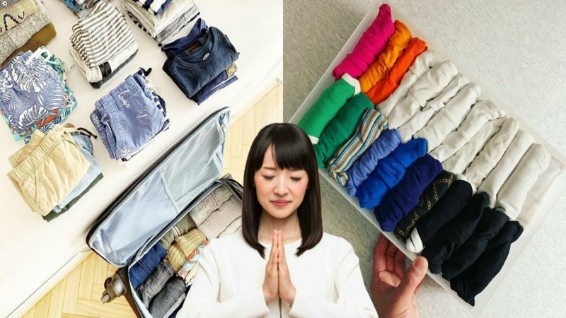 Marie Kondo Methode richtig falten falttechnik kleidung was innen ist ist auch aussen