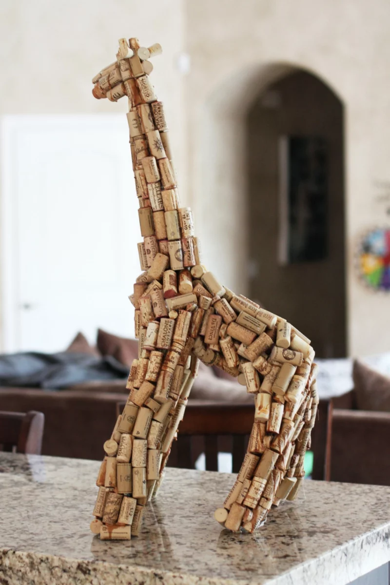basteln mit korken girafe basteln kreative diy ideen