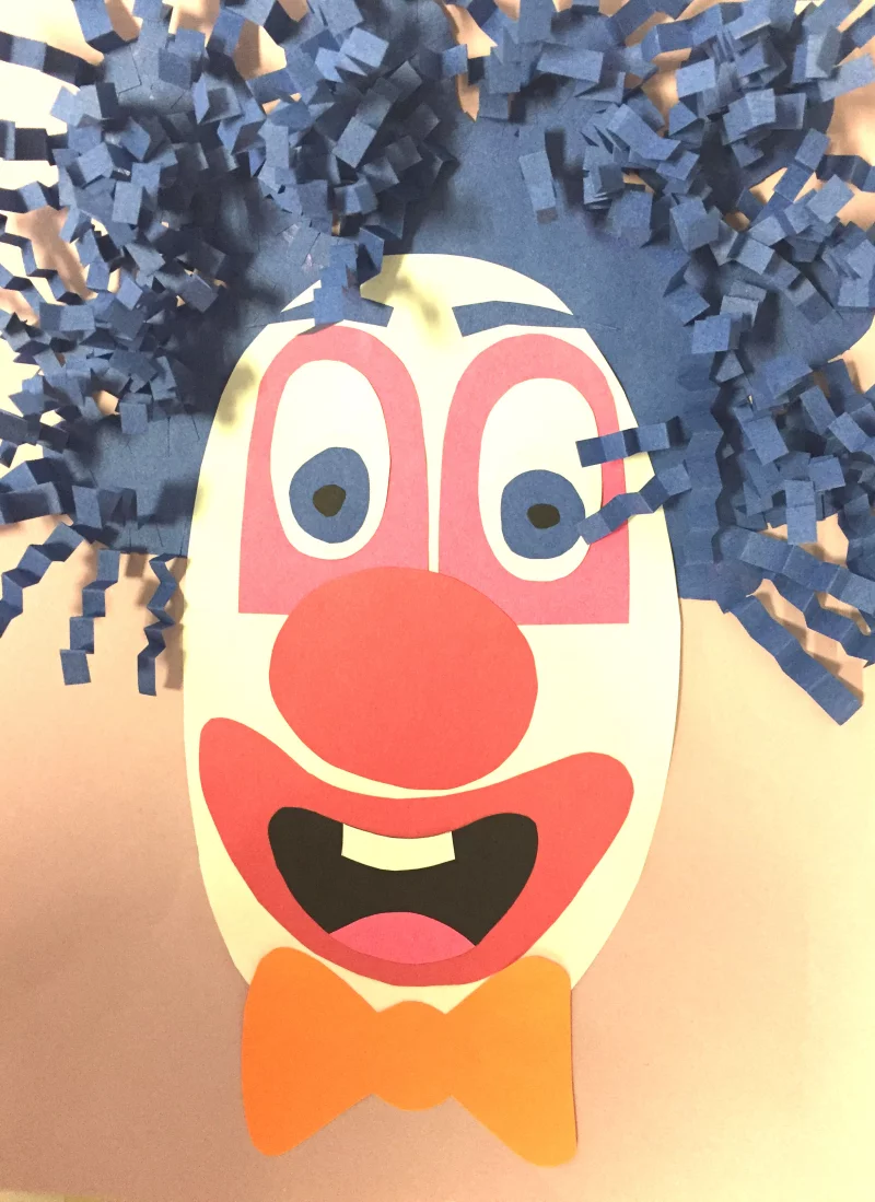 clown basteln fasching basteln kinder bastelideen