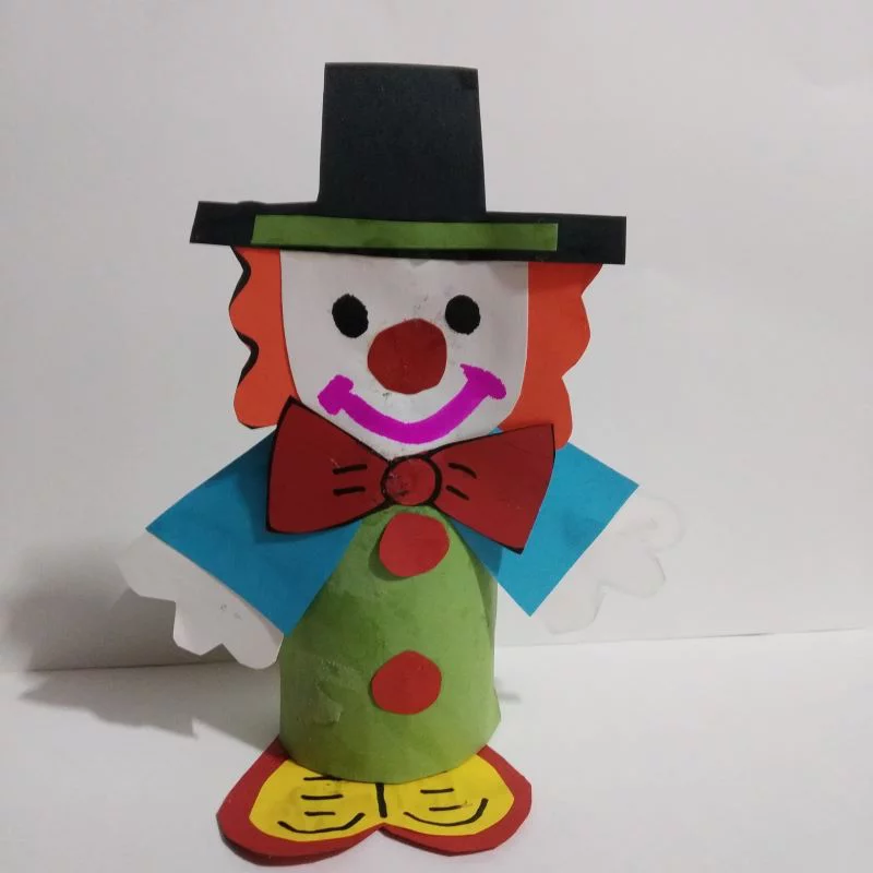 clown basteln klopapier benutzen kreative bastelideen fasching