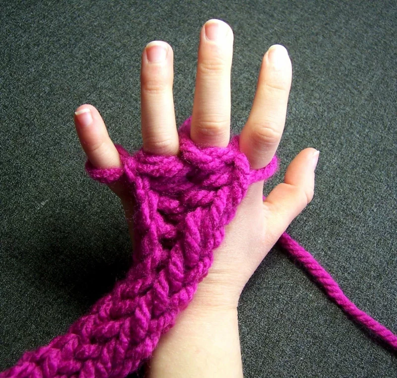 fingerstricken ideen schal diy ideen tutorial schritt fuer schritt