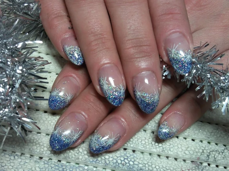 french nageldesign ideen silvester naegel