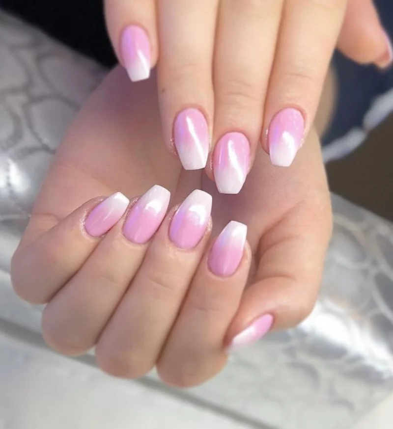 nagel trend pink ombre nageldesign elegant