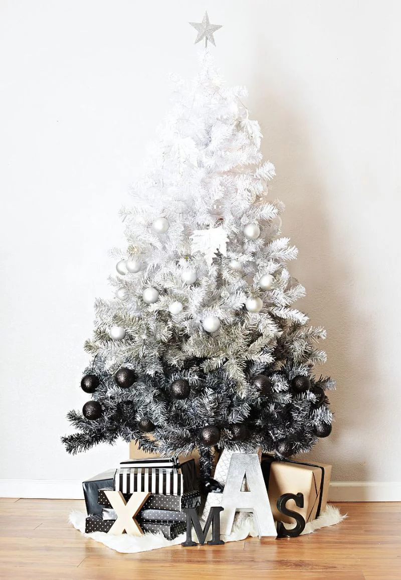Weihnachtsbaum schwarz weiß Tannenbaum Weihnachten
