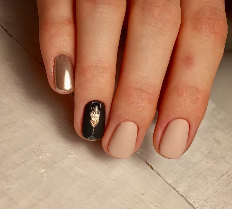 silvester naegel ideen zartes nageldesign