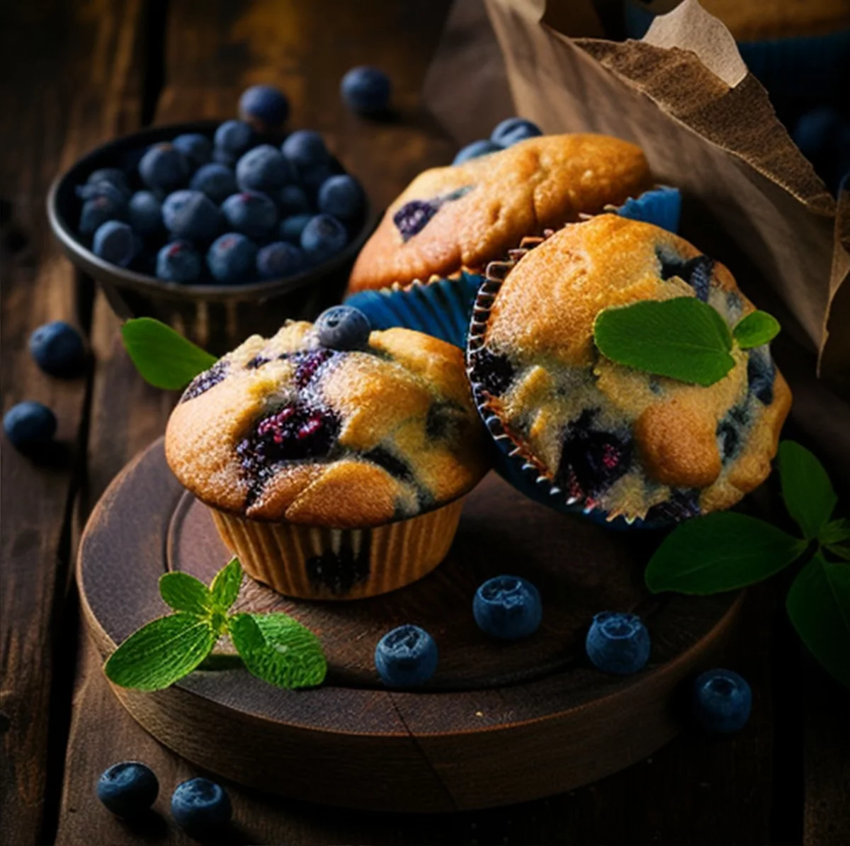 Blaubeermuffins fruchtige Leckerbissen leicht zuzubereiten saftig lecker unwiderstehlich im Geschmack