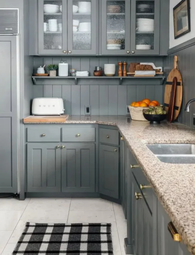 Granit Küchenarbeitsplatten alte Kueche neue Arbeitsplatten moderner Look