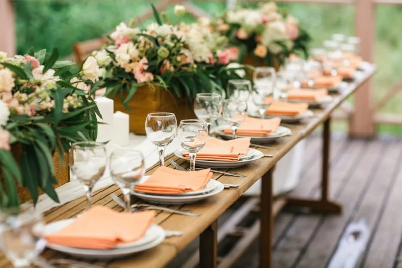 Hochzeit im rustikalen Stil Tischdekoration Ideen