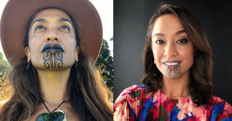 Maori Tattoos Kinn Tätowierung Frauen