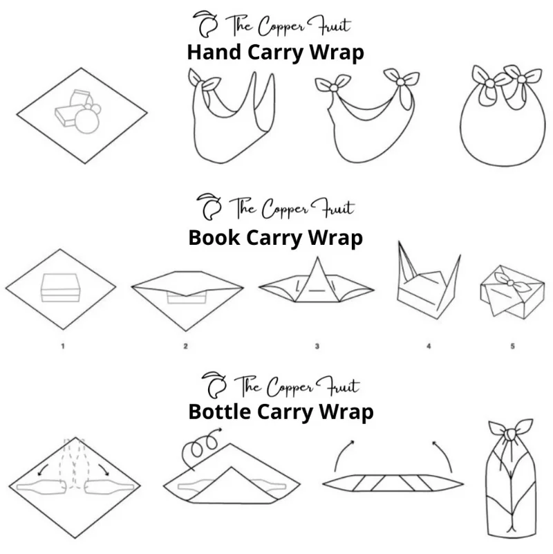 Tuch falten und nachhaltige Verpackungen schaffen