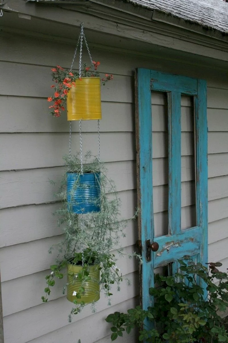 Upcycling Gartendeko selber machen blechdosen wiederverwenden
