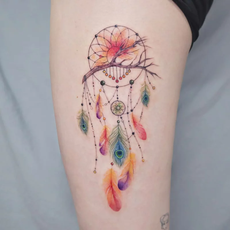 aquarell traumfaenger tattoo