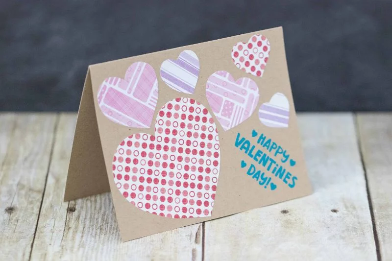 Außergewöhnliche DIY Ideen Valentinstagkarte basteln