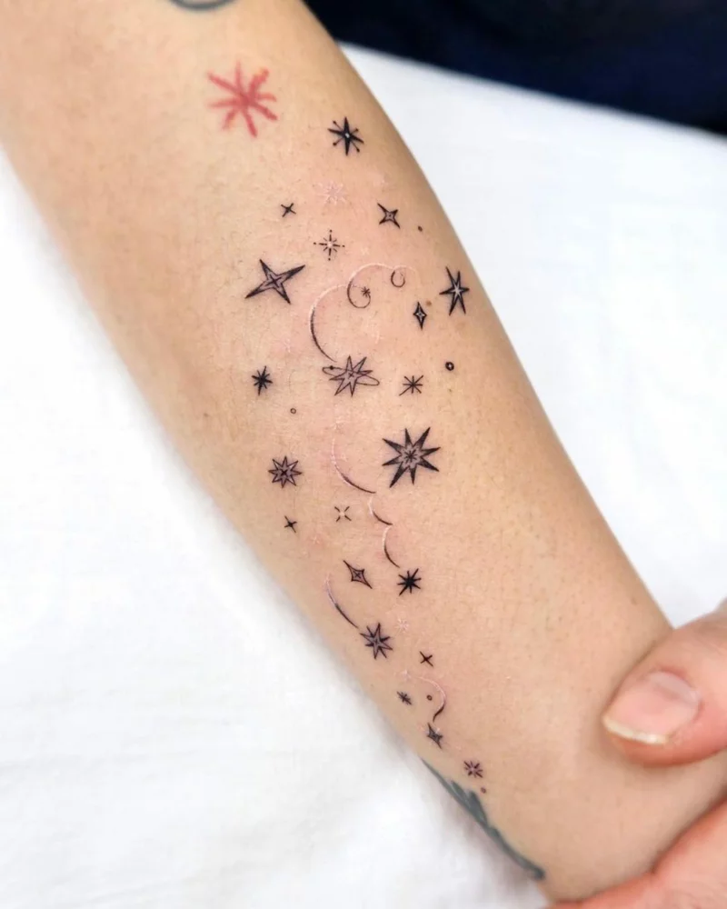 sternhimmel stern tattoo mikro