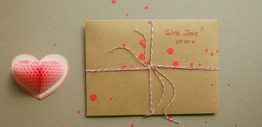 Einfache DIY Idee für eine Valentinskarte