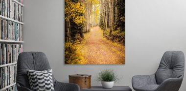 Wandbild in den typischen Herbstfarben als Akzent 