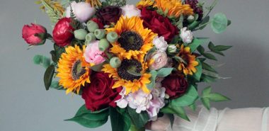 bunter Brautstrauß Herbst aus schönen Herbstblumen 
