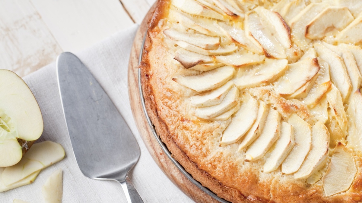 Französische Apfeltarte mit Apfelscheiben