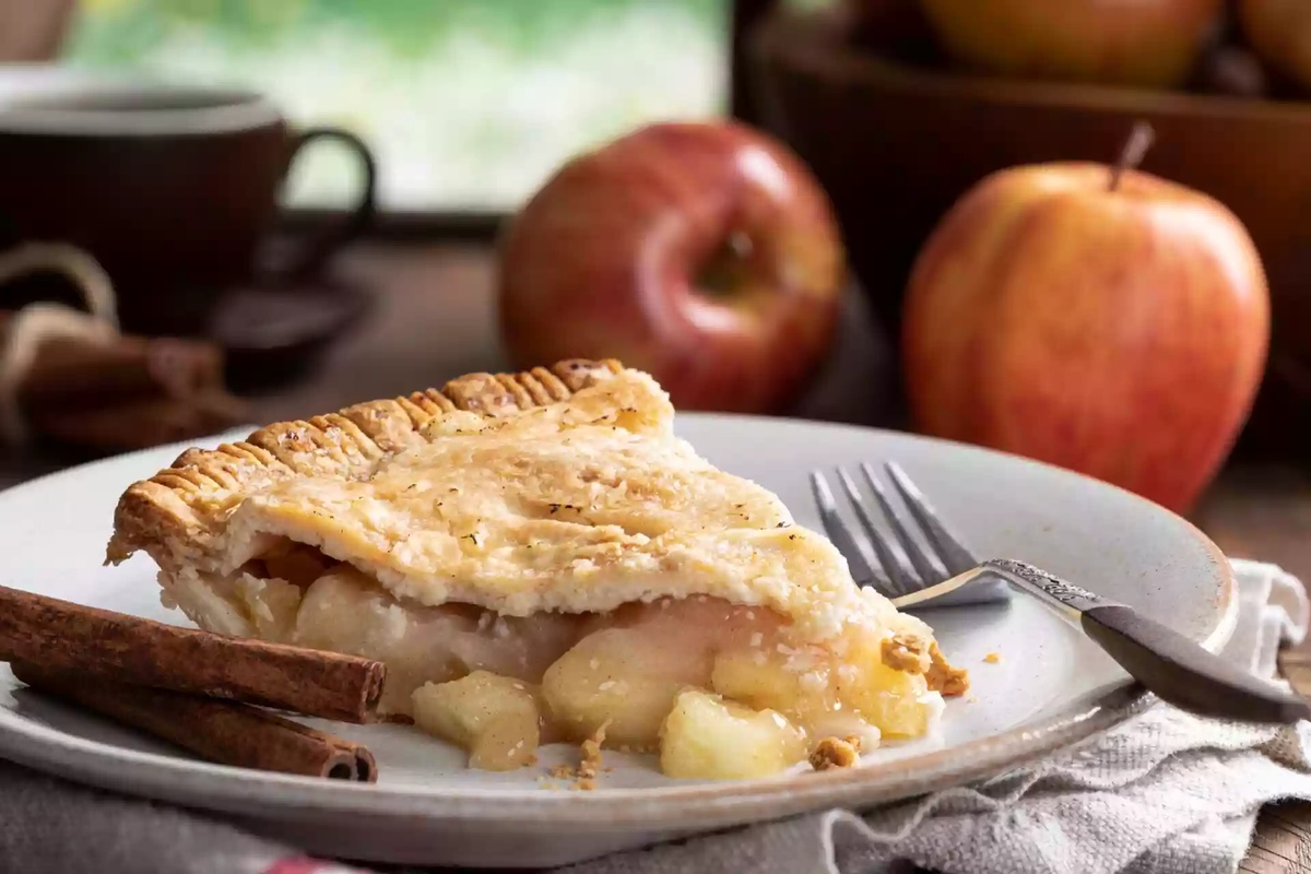Apfelkuchen mit Blätterteig